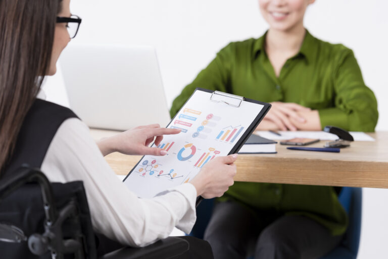close up women with charts - Recruiterfy.ai