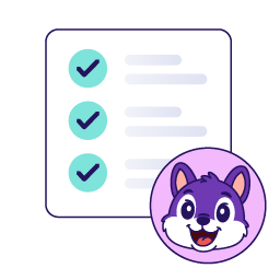 Checklist with the Sairus squirrel icon
