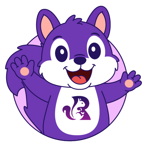 Sairus, the Recruiterfy AI assistant squirrel, waving